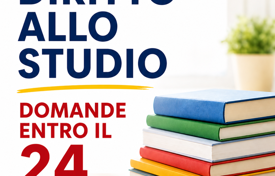 Diritto allo studio – Entro il 24 giugno le domande per le borse di studio e i libri di testo